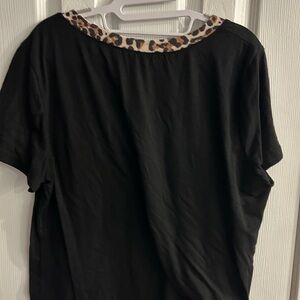 Black and Leopard shirt size XL